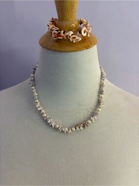 Vintage Puka Necklace and Shell Bracelet